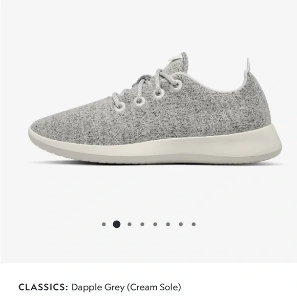 Allbirds Women's Wool Runners in dapple grey w/cream sole SZ 10 - Picture 2 of 10